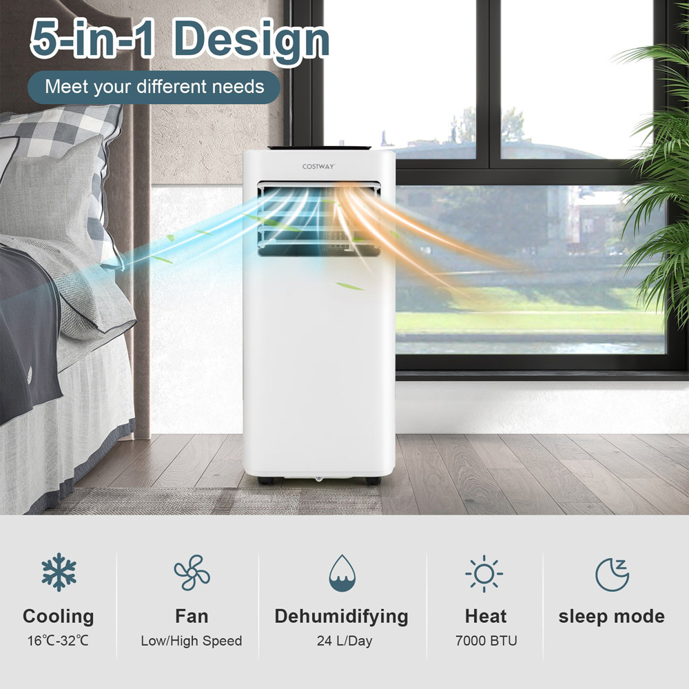 Costway 9000BTU 4 in 1 Portable AC Unit with Remote and App Control Image 4