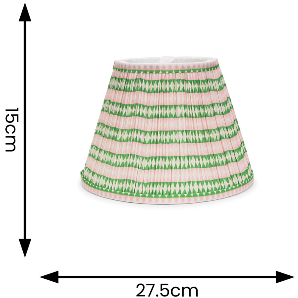 ValueLights Riza Pink Aztec Tapered Pleated Lamp Shade Small Image 5