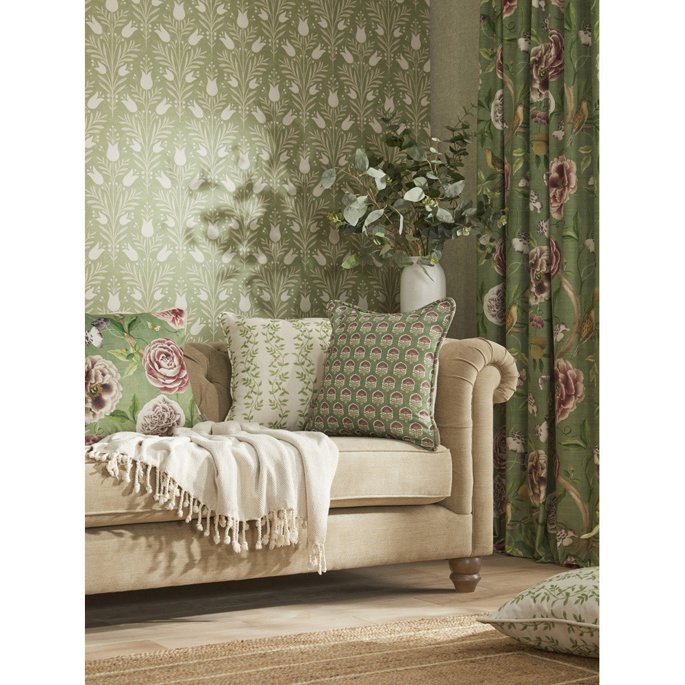 Esselle Home Heritage Tulip Spring Green Wallpaper Image 6