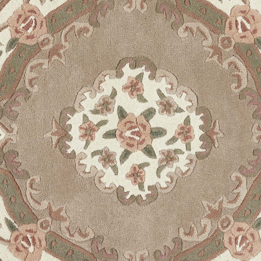 Origins Shensi Beige Wool Round Rug 120cm Image 3
