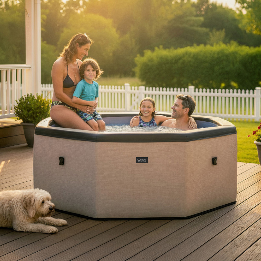 Wave Como 6 Person Charcoal Black Eco Foam Hot Tub with EnergySave Bundle Image 2