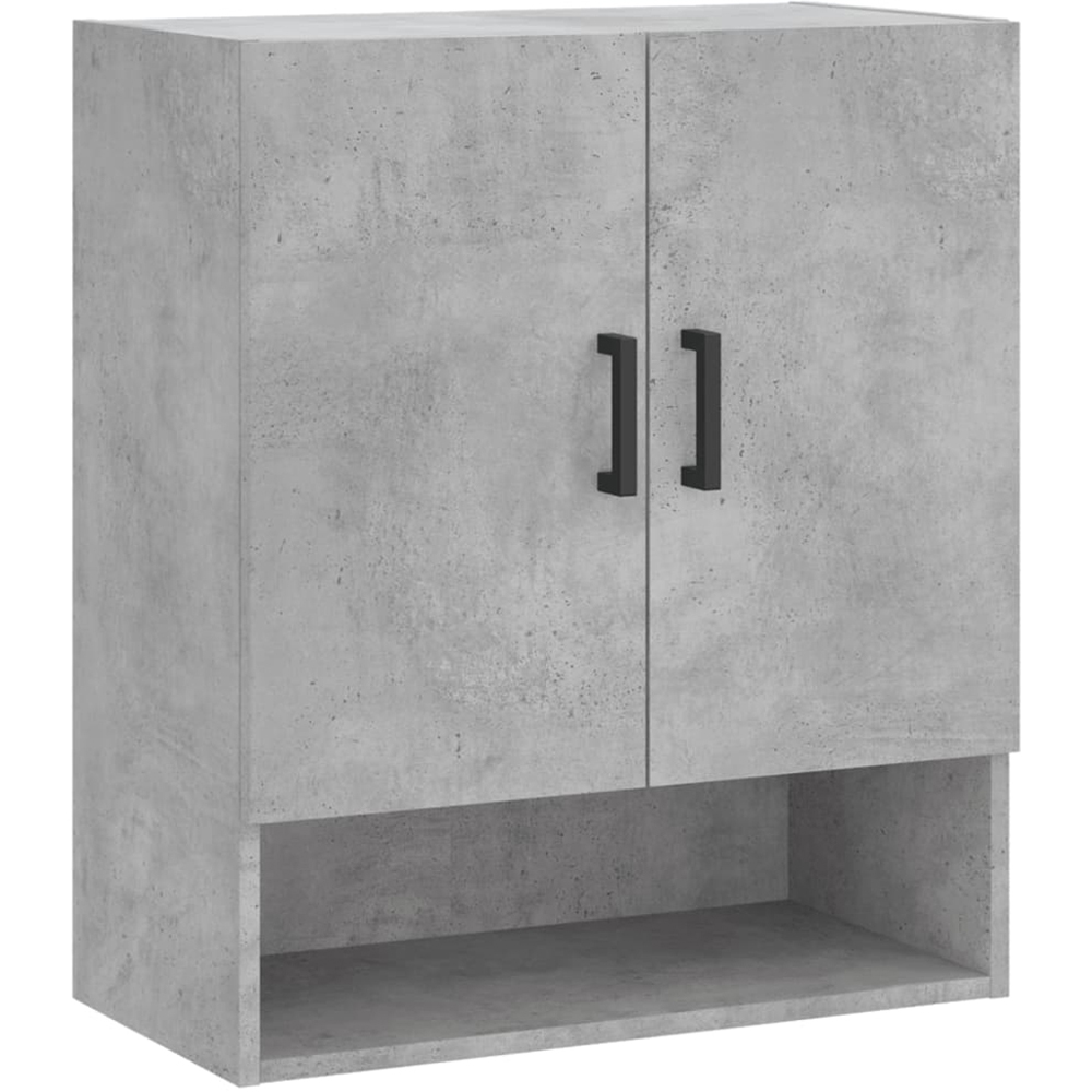 vidaXL 2 Door Single Shelf Concrete Grey Wall Cabinet Image 2