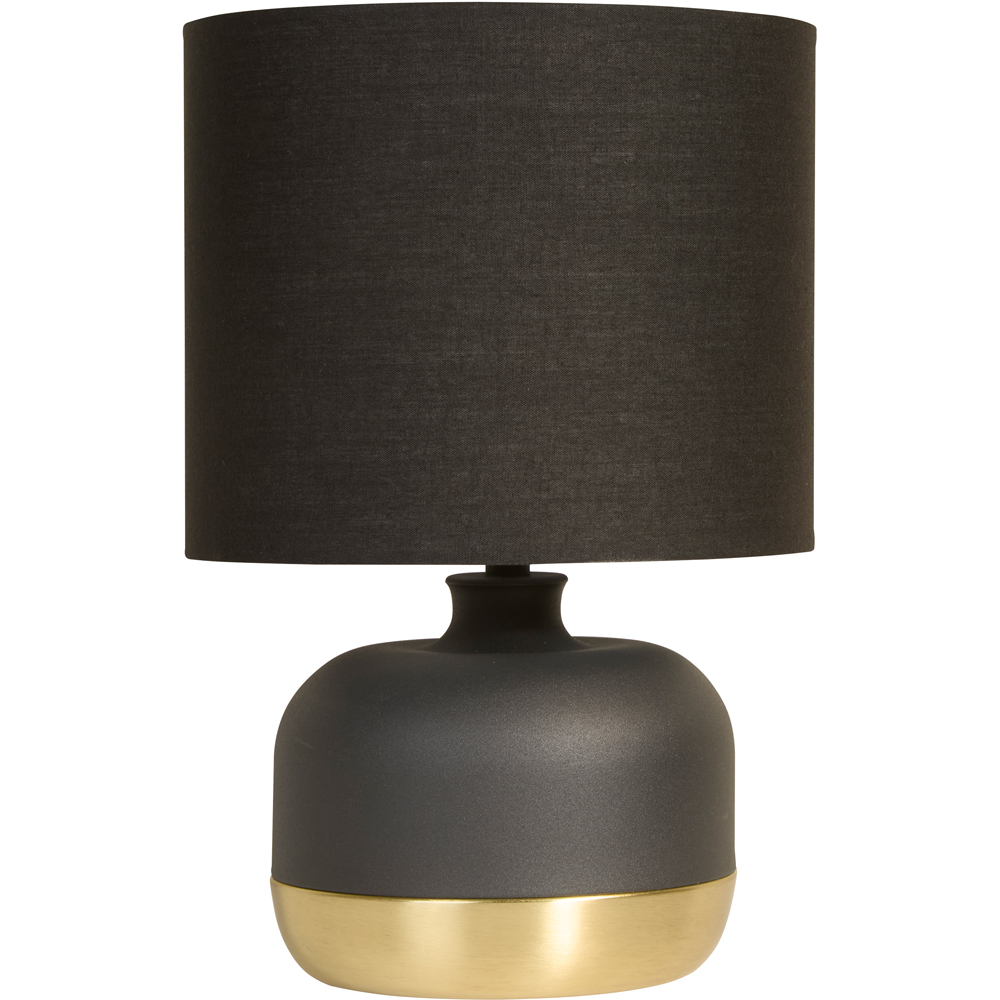 Lighting Collection Ezra Black and Gold Touch Lamp Image 1
