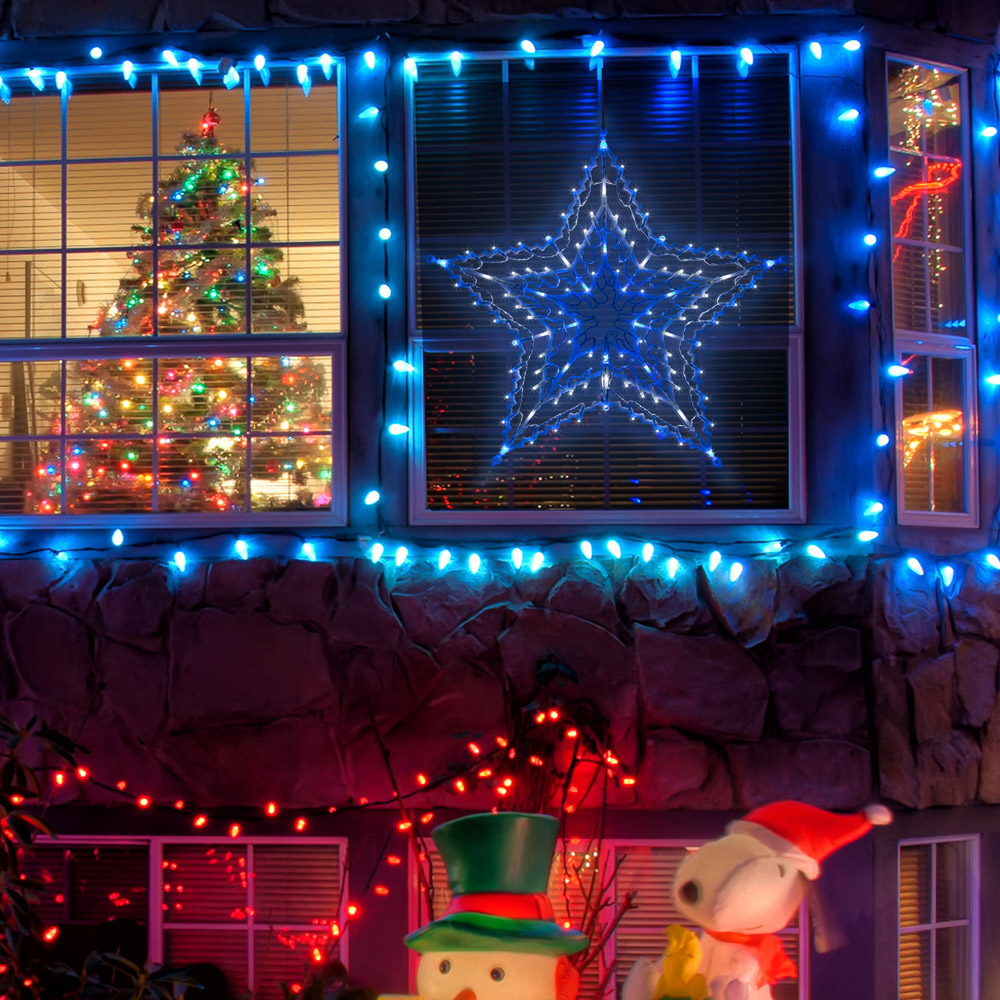 The Christmas Workshop Blue and White LED Star Silhouette Light Image 4