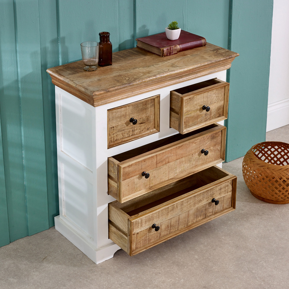 Brooklyn Alfie 4 Drawer Solid Mango Wood Chest Of Drawers Image 7