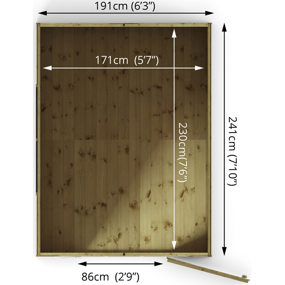 Mercia 8 x 6ft Shiplap Apex Security Shed Image 8