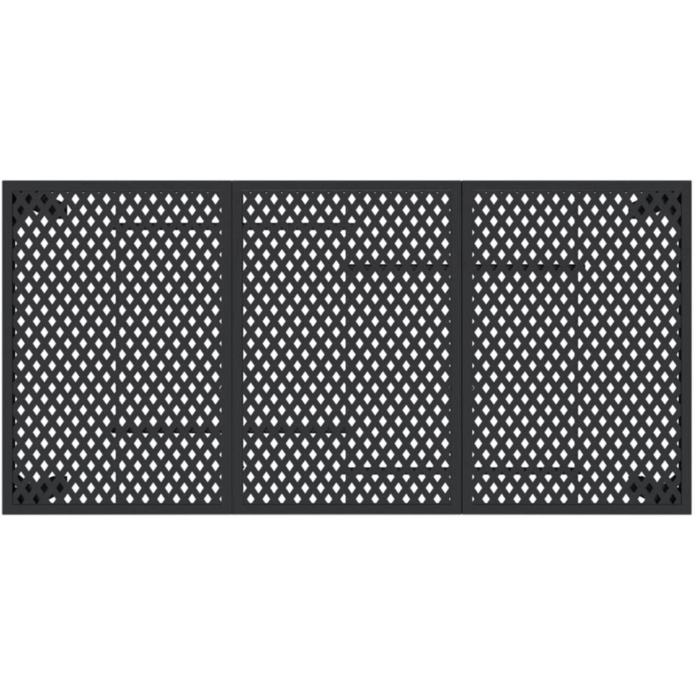vidaXL 6 Seater Anthracite Powder Coated Steel Mesh Square Garden Table Image 5