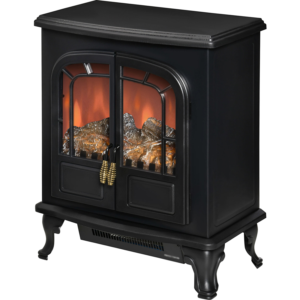 HOMCOM Ava LED Fire Flame Electric Fireplace Heater Image 1