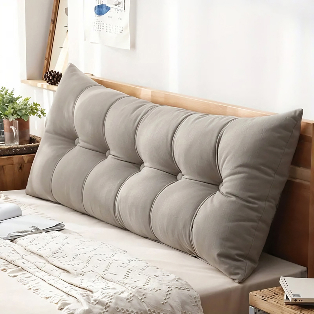 Living and Home Dark Grey Chenille Headboard Pillow 60 x 150cm Image 2