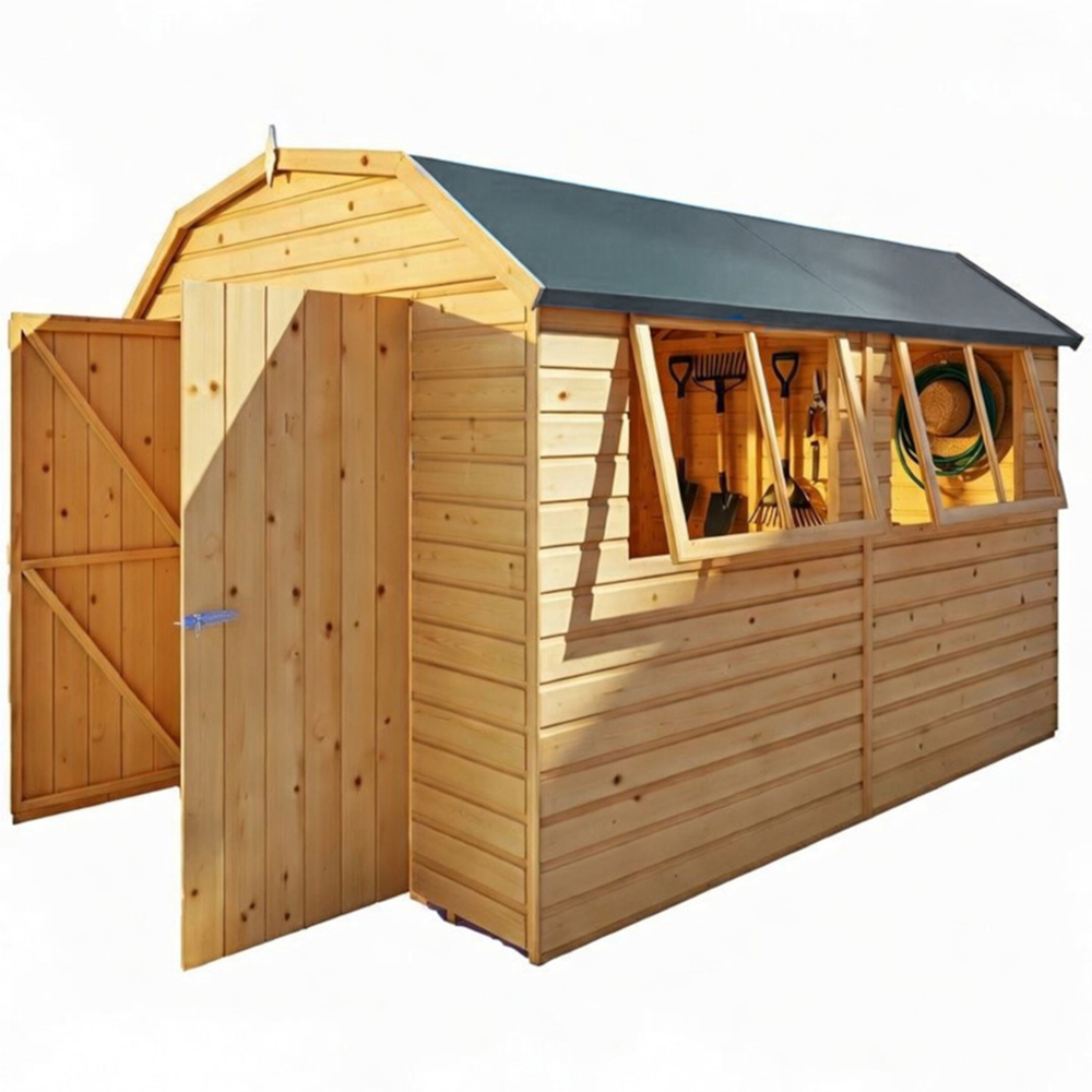Shire Barn 10 x 8ft Double Door Shiplap Apex Garden Shed Image 3