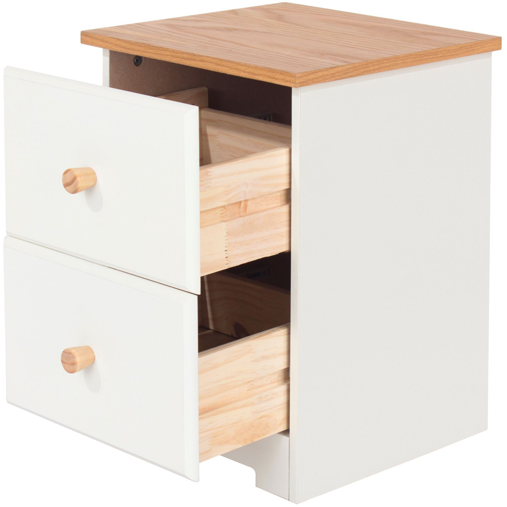 Colorado 2 Drawer Petite Bedside Table Image 3
