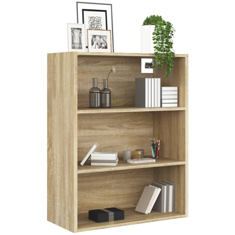 vidaXL 3 Shelf Sonoma Oak Wall Mounted Cabinet Image 3