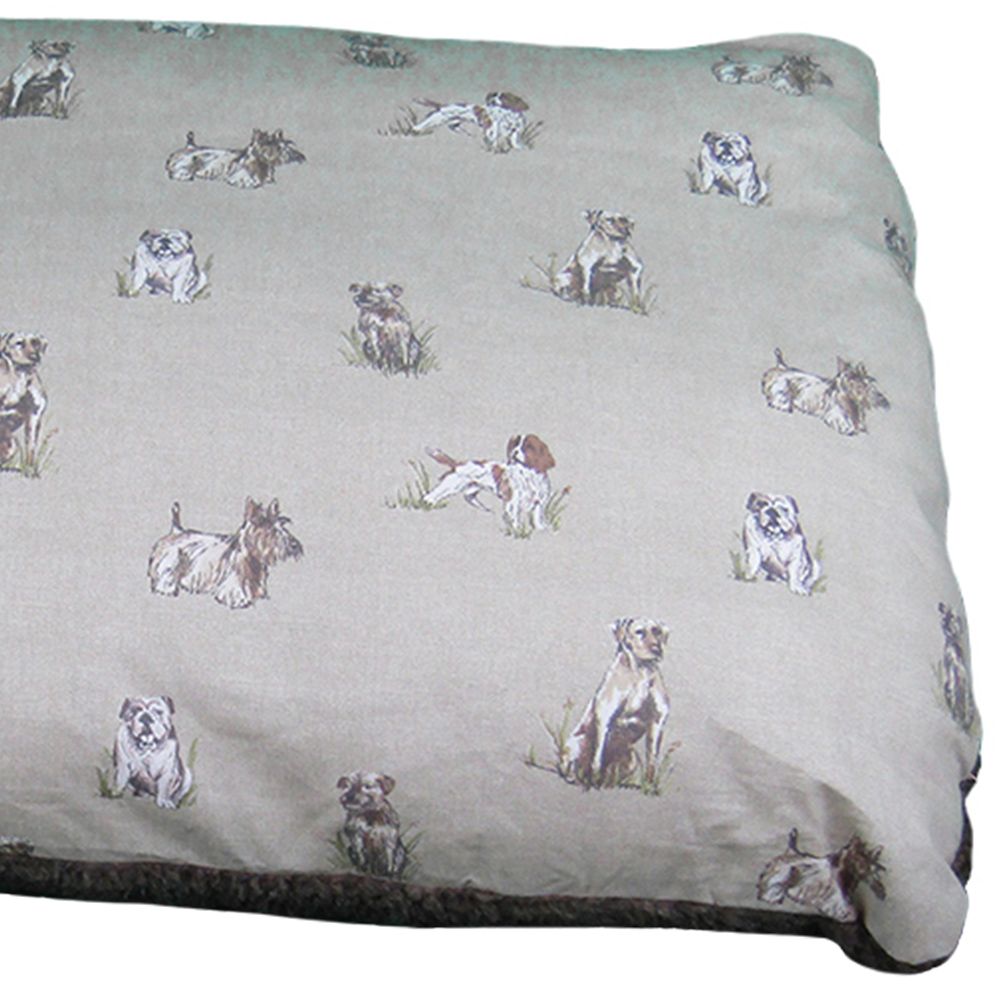Snug & Cosy Medium Pooch Print Dog Lounger Bed Image 3
