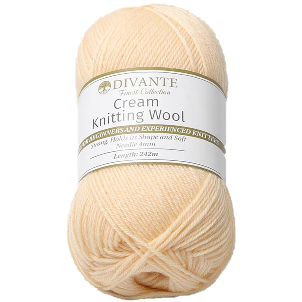 Divante Cream Knitting Wool 140g Image