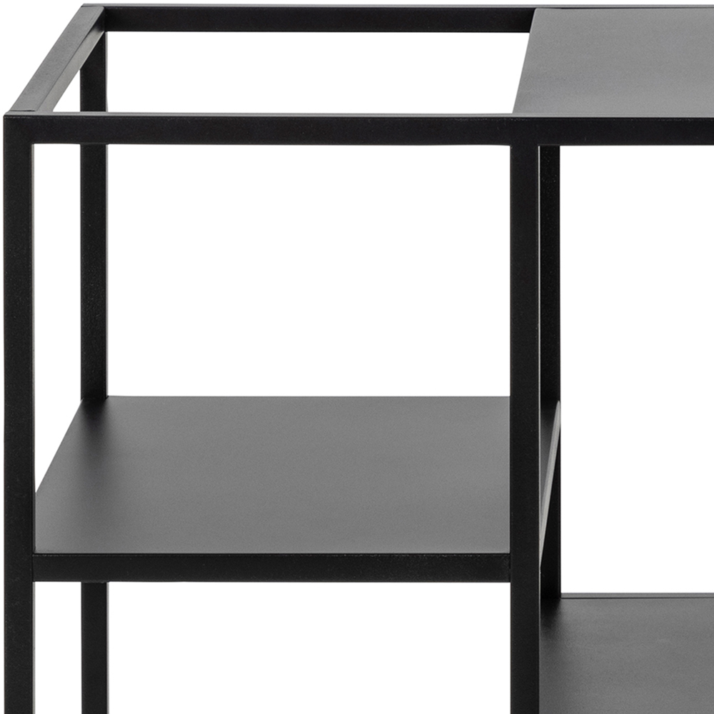 Florence Newcastle 4 Shelf Matt Black Serving Trolley Image 6