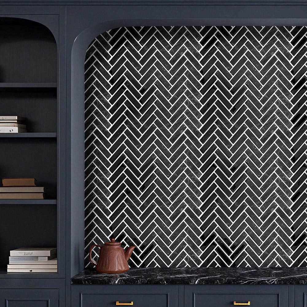 Living and Home Black and White Self Adhesive Wall Sticker 10 Pack Image 8