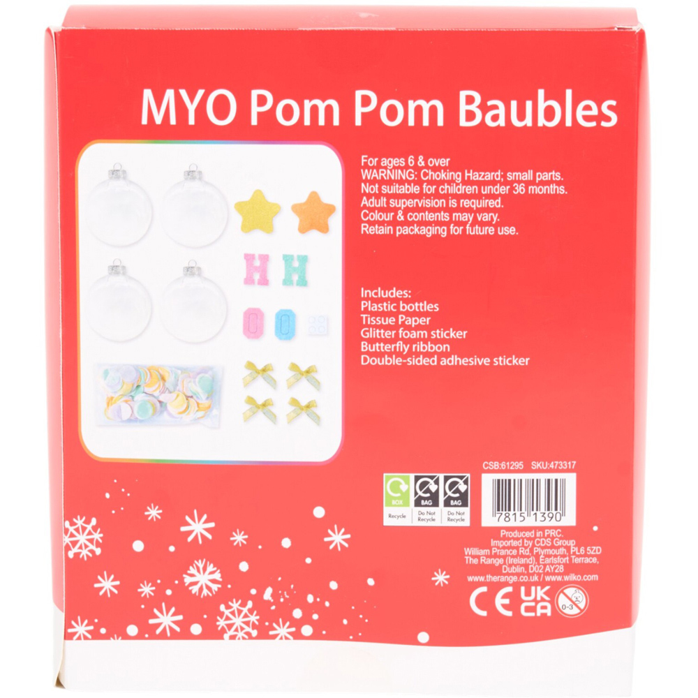 Make Your Own Pom Pom Baubles Kit Image 4