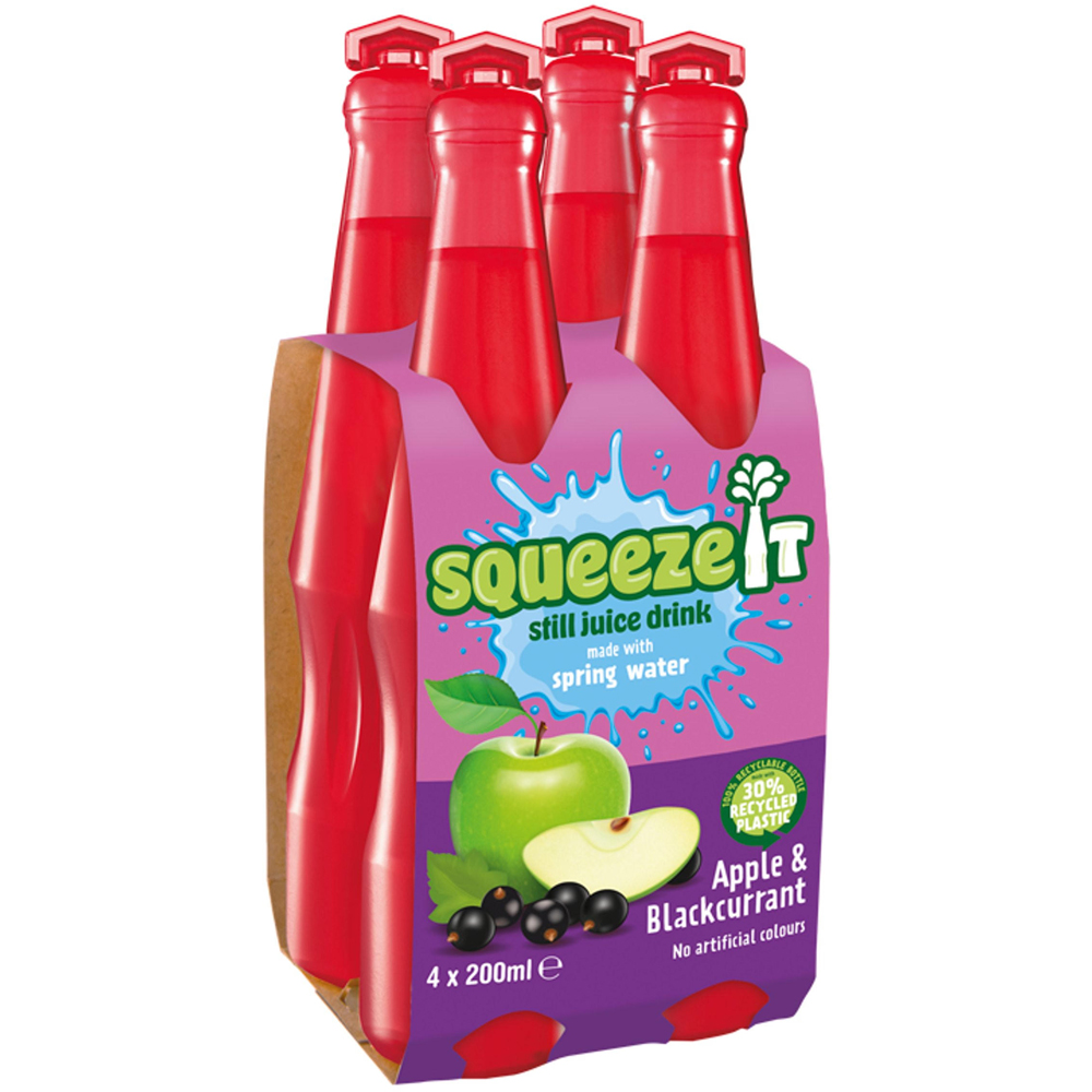 Squeeze It Apple and Blackcurrant 4 x 200ml Image