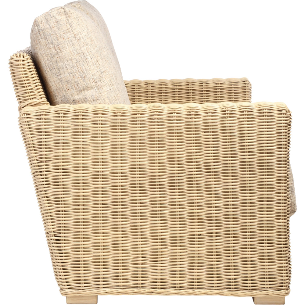Desser Furniture Burford 3 Seater Natural Rattan and Farrow Sofa Image 5