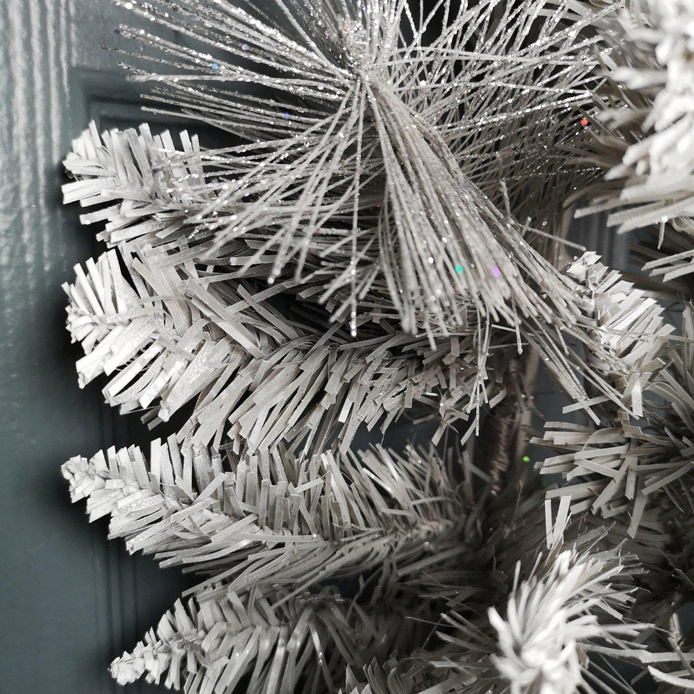 Premier Snow Tipped Silver Glitter Christmas Wreath 50cm Image 5