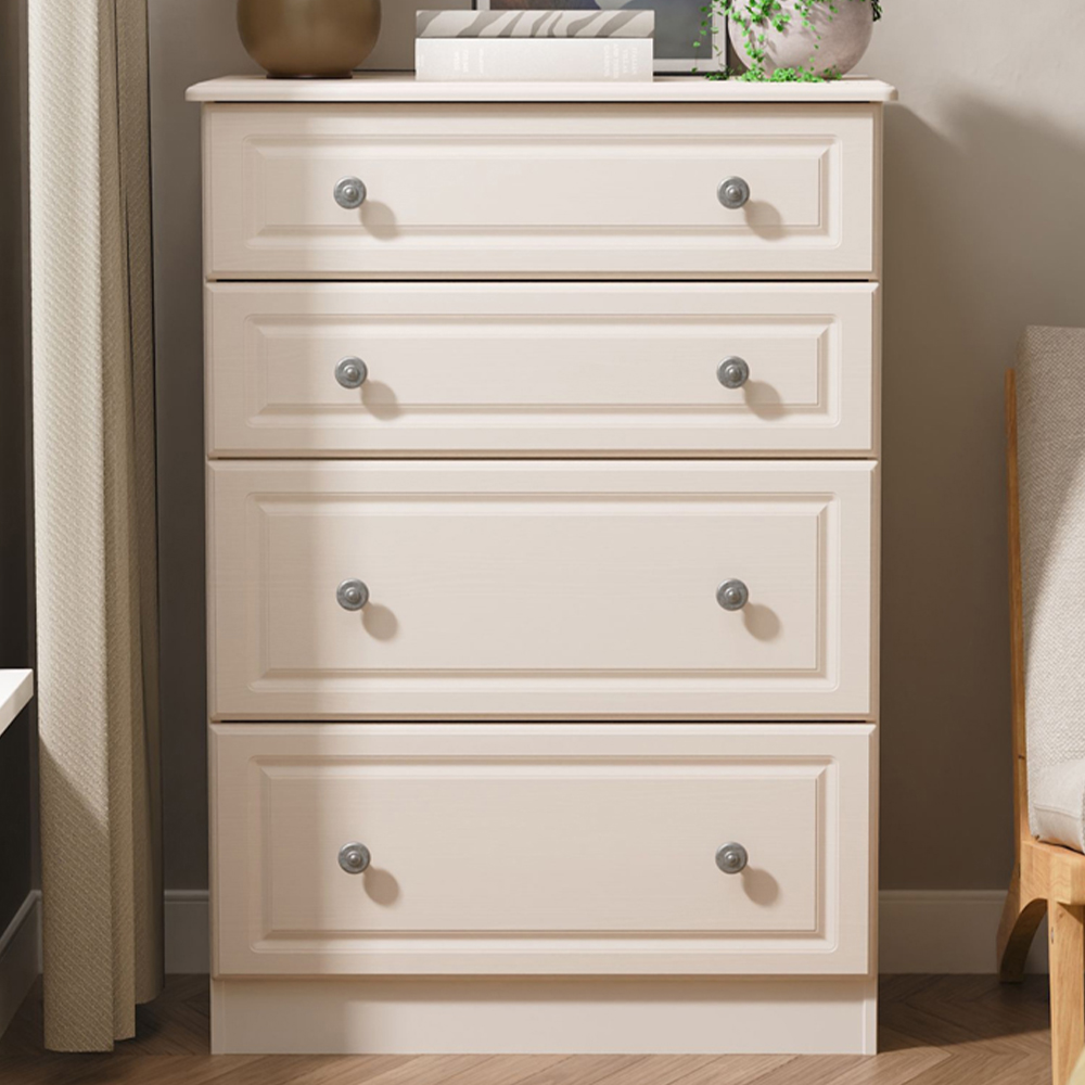 Crowndale Pembroke 4 Drawer Kashmir Ash Deep Chest of Drawers Ready Assembled Image 1