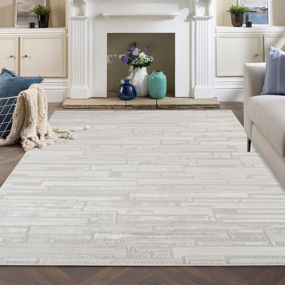 Desire Rugs Hamilton Silver Bold Geometric Rug 160 x 230cm Image 5