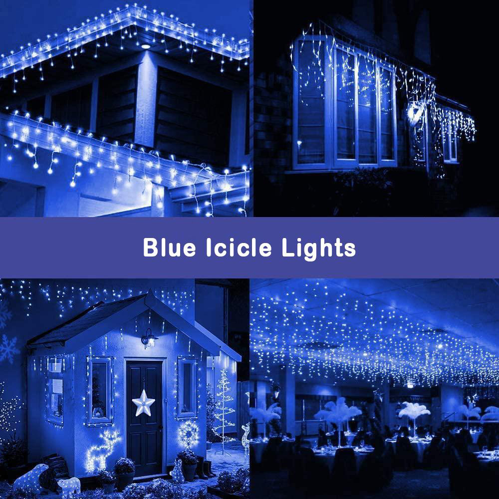 Shatchi 480 Blue LED Icicle String Fairy Light 10m Image 3