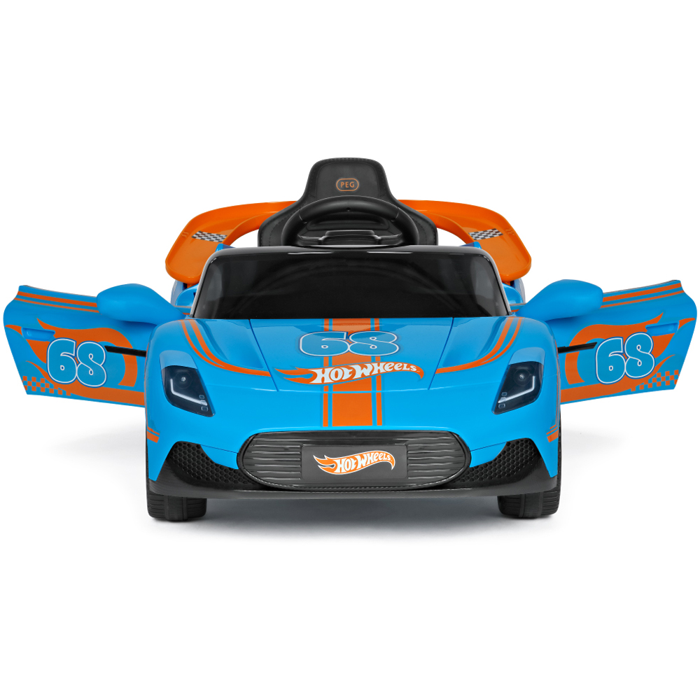 PEG Hot Wheels Kids Electric Ride-On Car with Remote Control Blue 12V Image 6