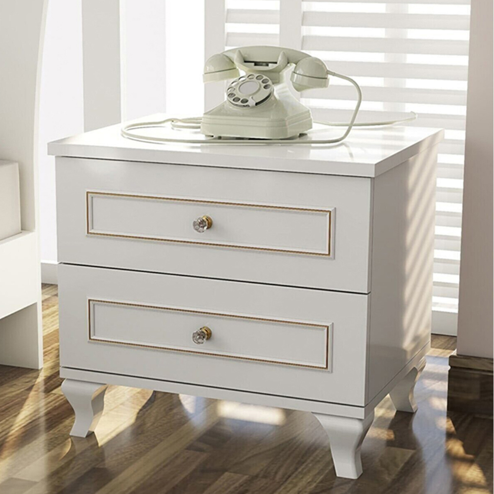 Evu MARIE Gold and White Childrens Bedroom Furniture Set 3 Piece Image 4