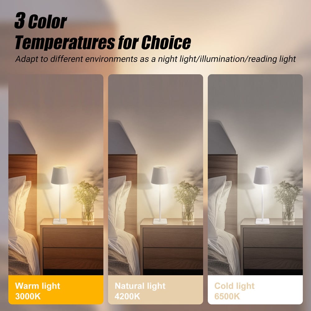 ExtraStar Rechargeable White CCT LED Desk Lamp Image 5