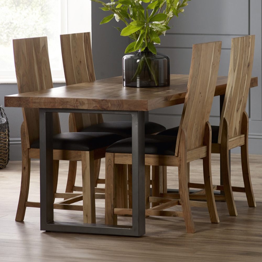 Brooklyn Malalia 4 Seater Wooden Dining Table Image 1