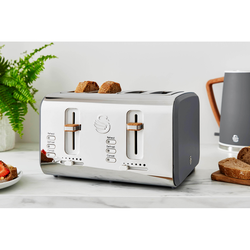 Swan Nordic EEJB152 Grey 4 Slice Toaster and 1.7L Kettle Bundle Image 7