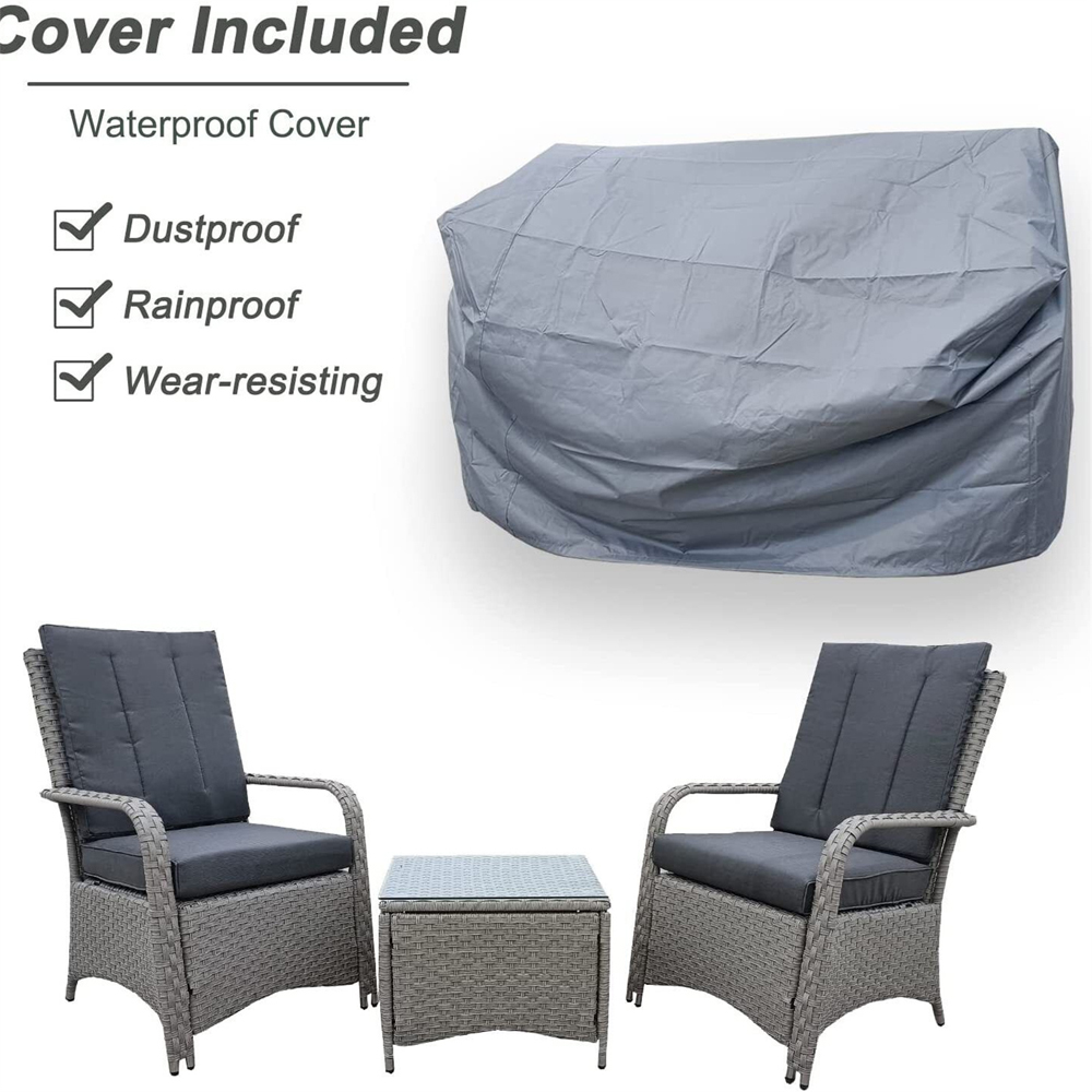 Furniture One 2 Seater Rattan Garden Lounge Set Image 6