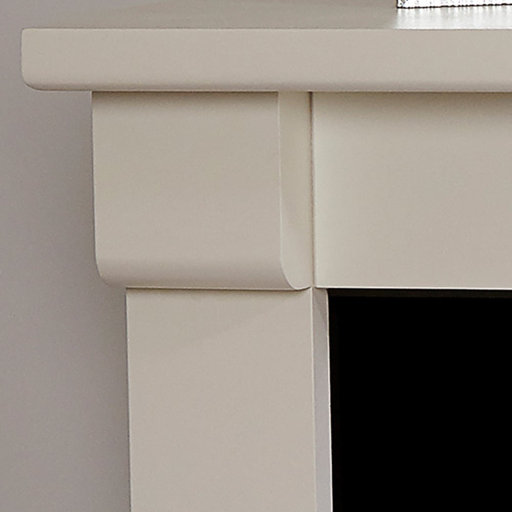 Suncrest Bradbury White and High Gloss Black Textured Electric Suite Image 3