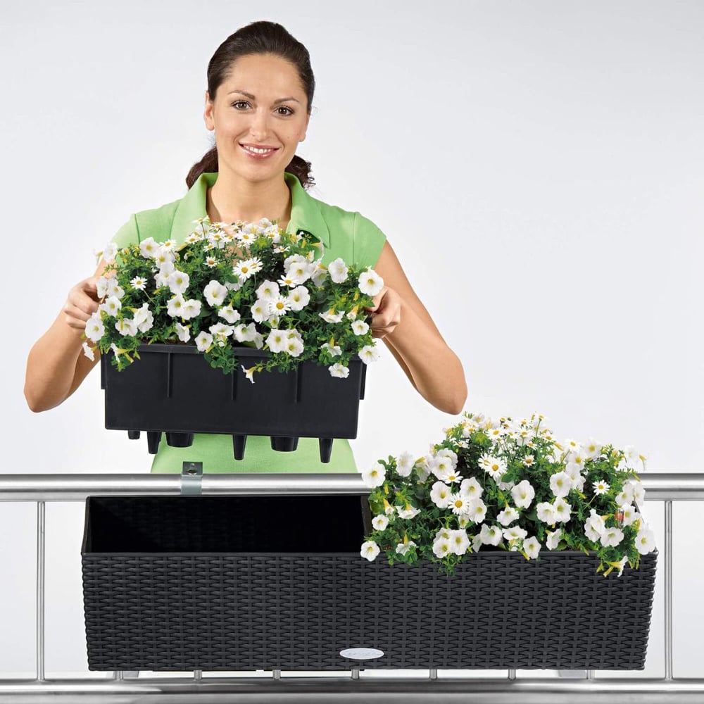 Lechuza Balconera Granite Self Watering Window Box Planter 80cm 2 Pack Image 6