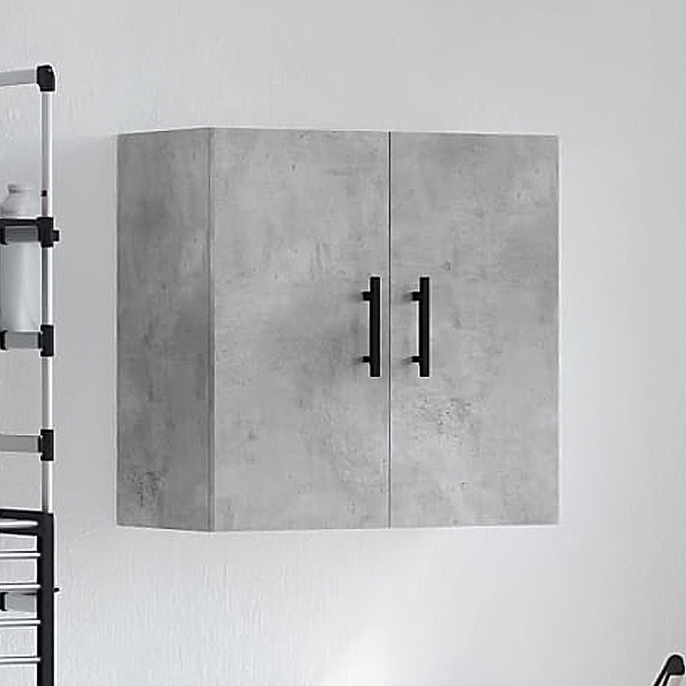 vidaXL 2 Door Concrete Grey Wall Cabinet Image 1