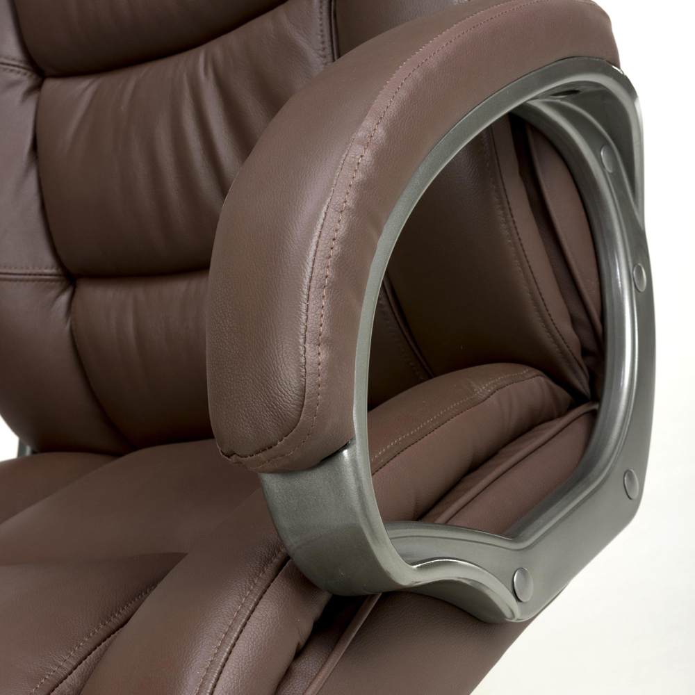 Portland Regent Brown Executive Leather-Faced Office Chair Image 8