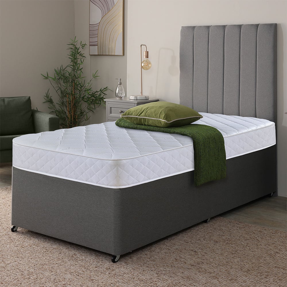 Extreme Comfort Cooltouch European Small Single Diamond White Foam Free Open Coil Spring Mattress Image 2