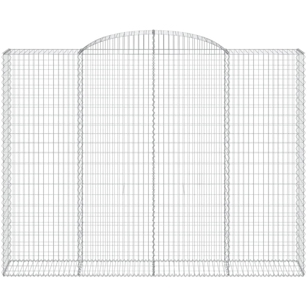 vidaXL Silver Galvanised Iron Gabion Basket 300 x 50 x 220/240cm 5 Pack Image 2