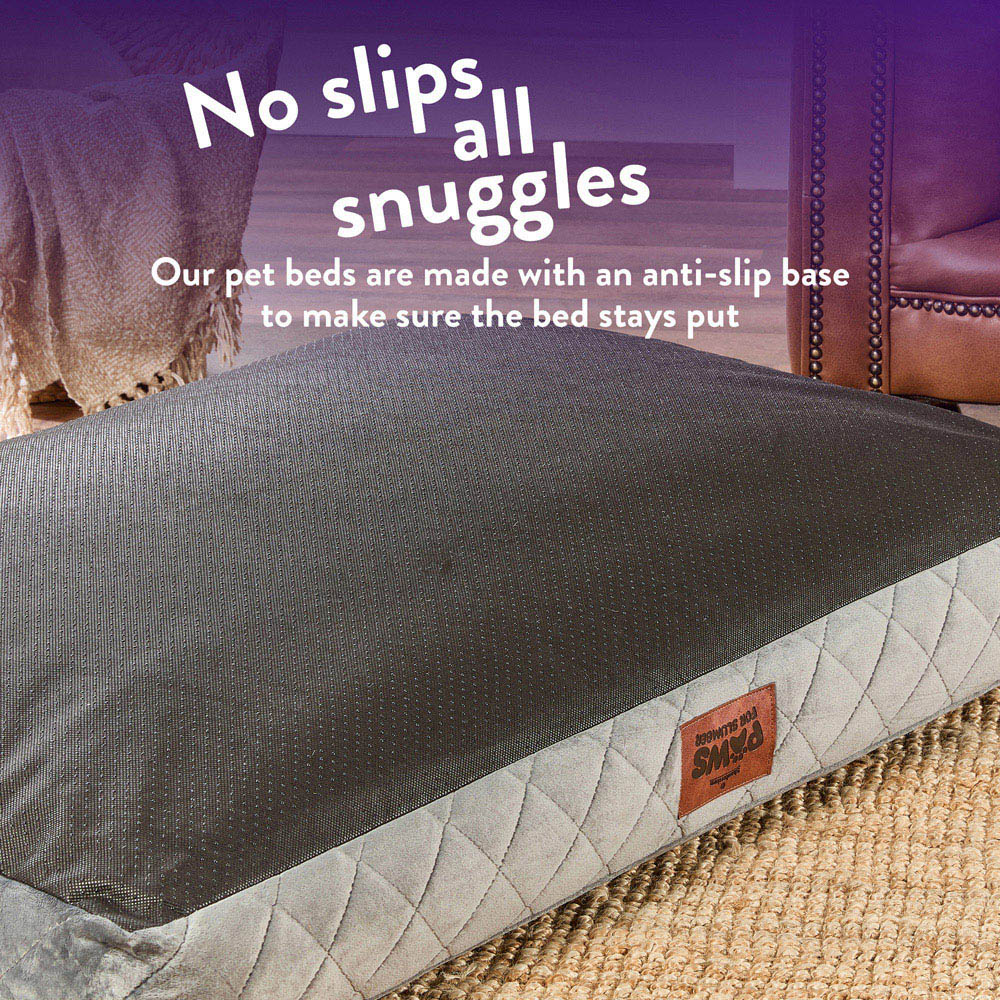 Slumberdown Medium Grey Padded Pet Bed Image 5