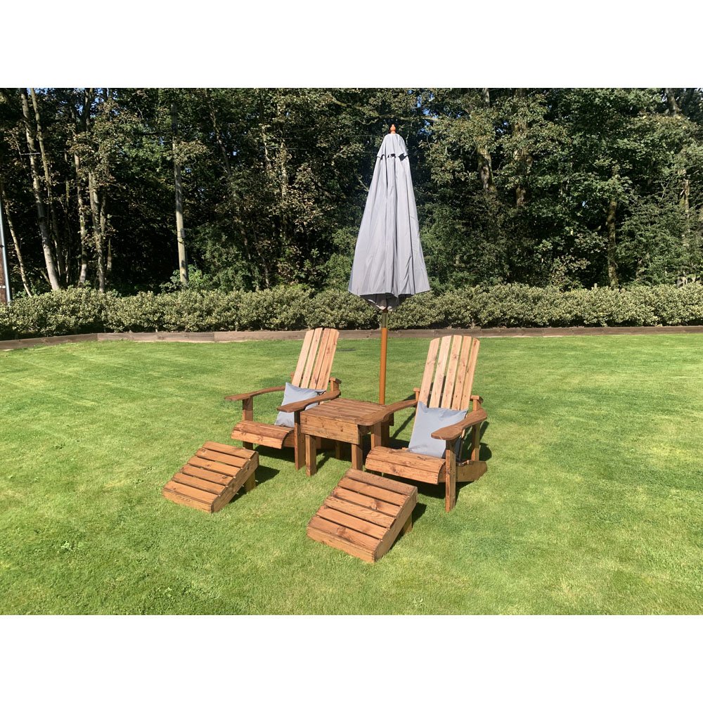 Charles Taylor Aidendack 2 Seater Companion Seat with Grey Cushions Image 5