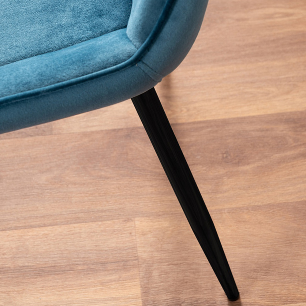 Furniturebox Copeland Cesano Marble Effect 2 Seater Dining Set White Blue and Black Image 8