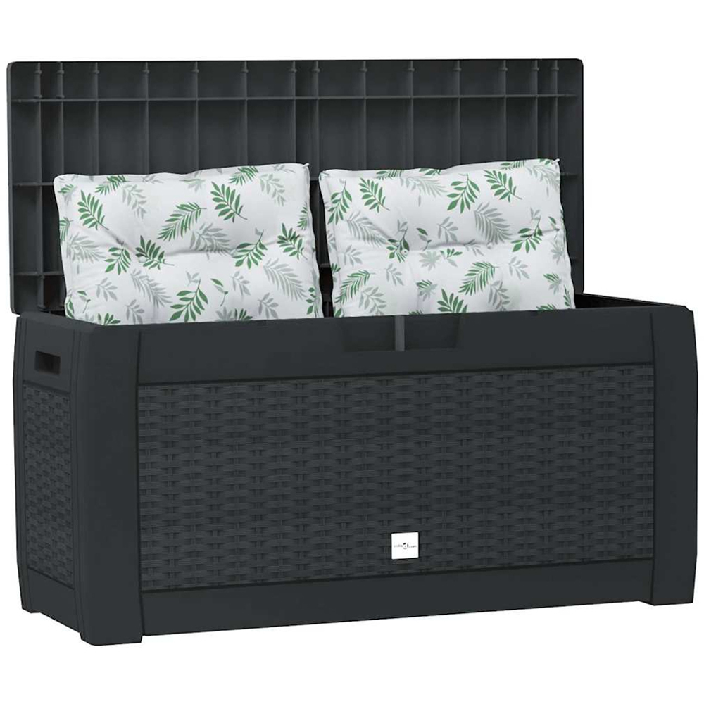 vidaXL 310L Anthracite Polypropylene Garden Storage Box Image 2