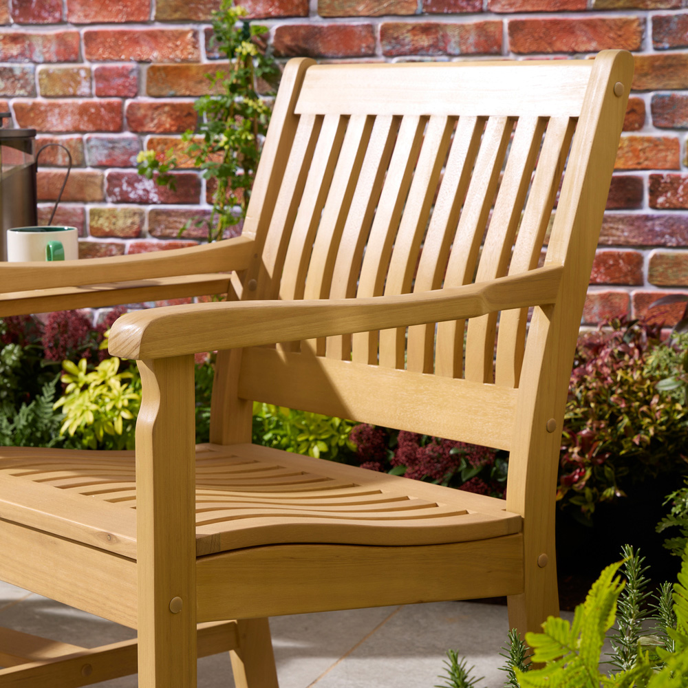 Rowlinson Farnham 2 Seater Eucalyptus Wood Companion Seat Image 4