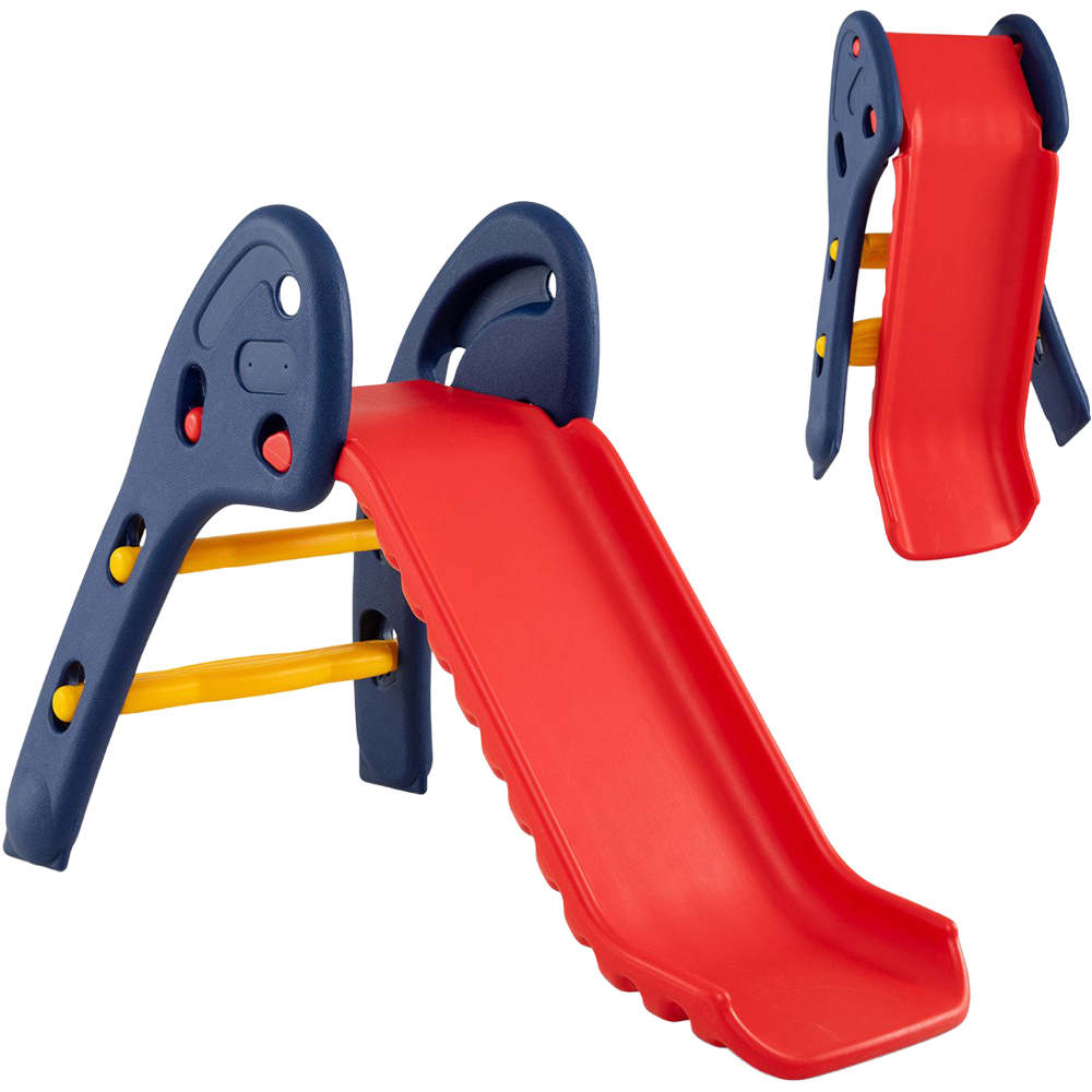 Costway Kids Multicolour Foldable Slide Image 1