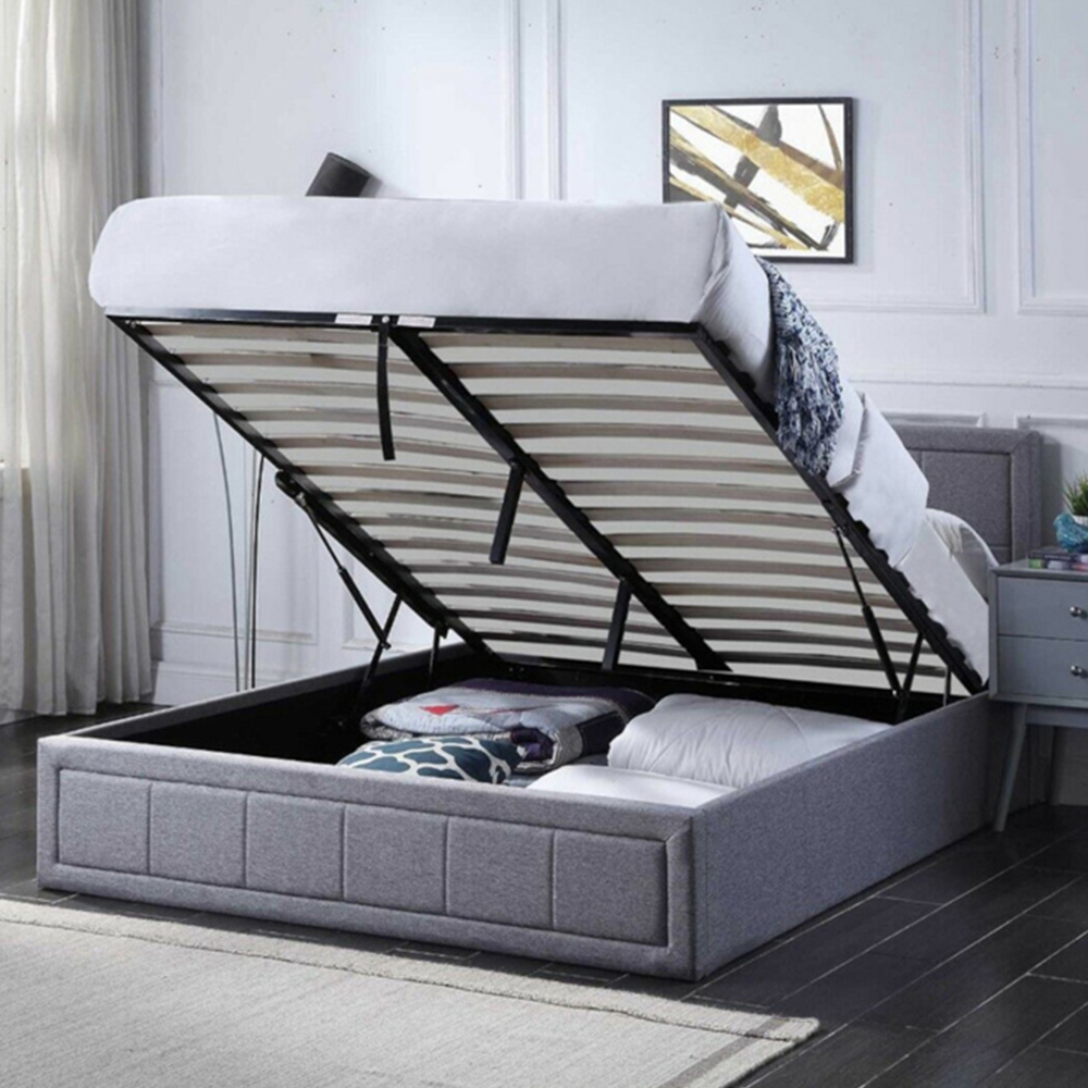 Portland Double Ottoman Bed Frame with Mattress and Storage Image 3