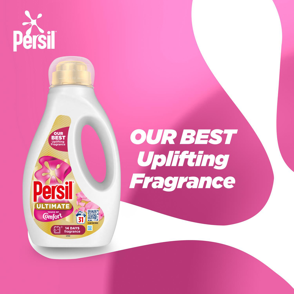 Persil Ultimate Touch of Comfort Liquid Detergent 31 Washes 837ml 3 Pack Image 6