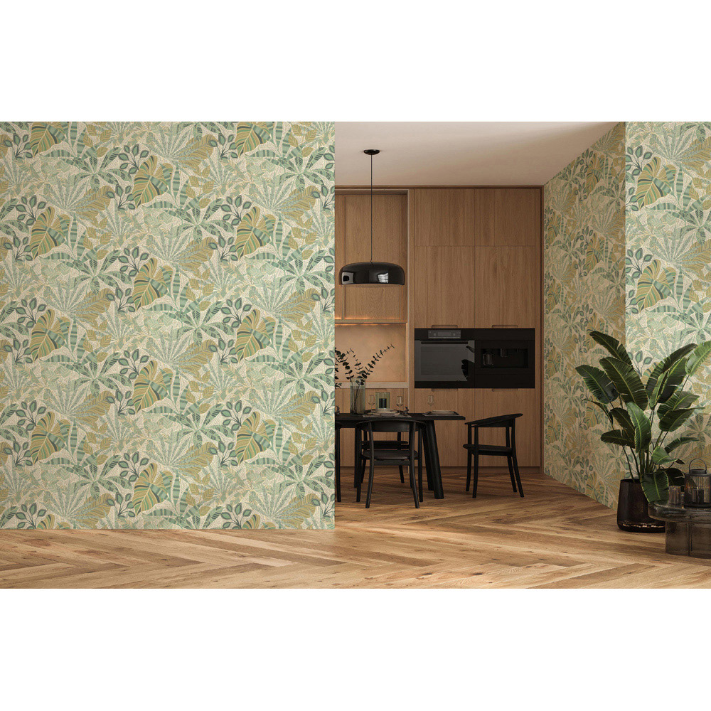 Esselle Home Kirra Leaf Citrus and Green Wallpaper Image 5