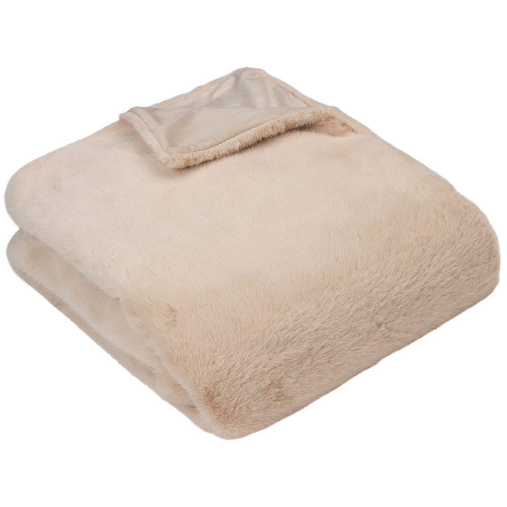 Paoletti Stanza Brulee Faux Fur Throw 130 x 180cm Image 1