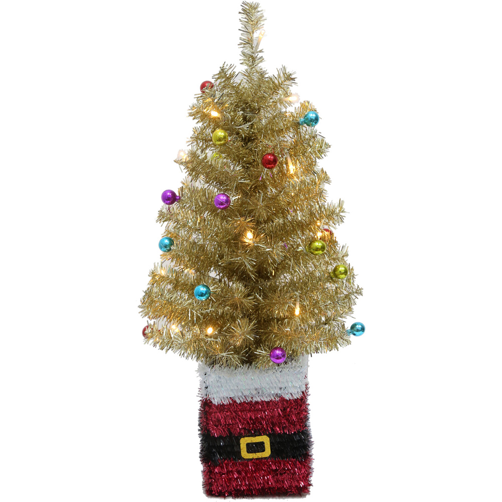 Tinsel Santa Base Tree Image 4